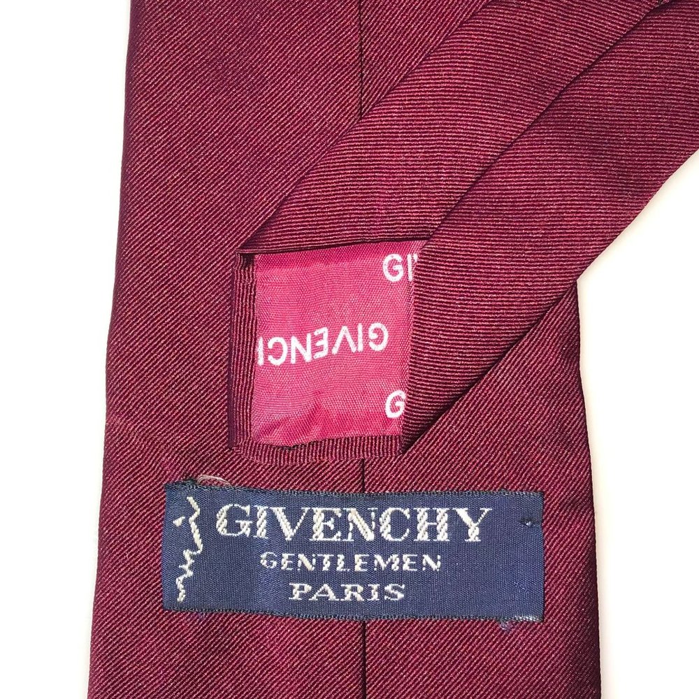 Givenchy red tie irridescent silk blend